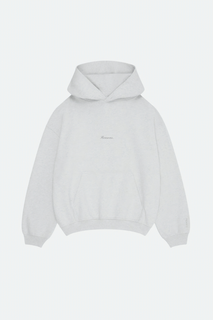 boxy hoodie : grey marl
