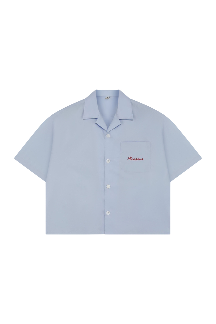 boxy script shirt : light blue