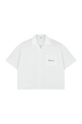 boxy script shirt : ivory