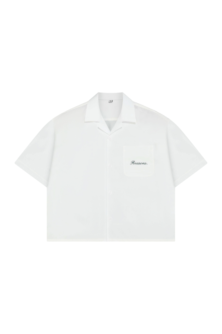 boxy script shirt : ivory