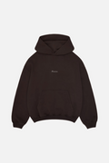 boxy hoodie : espresso brown