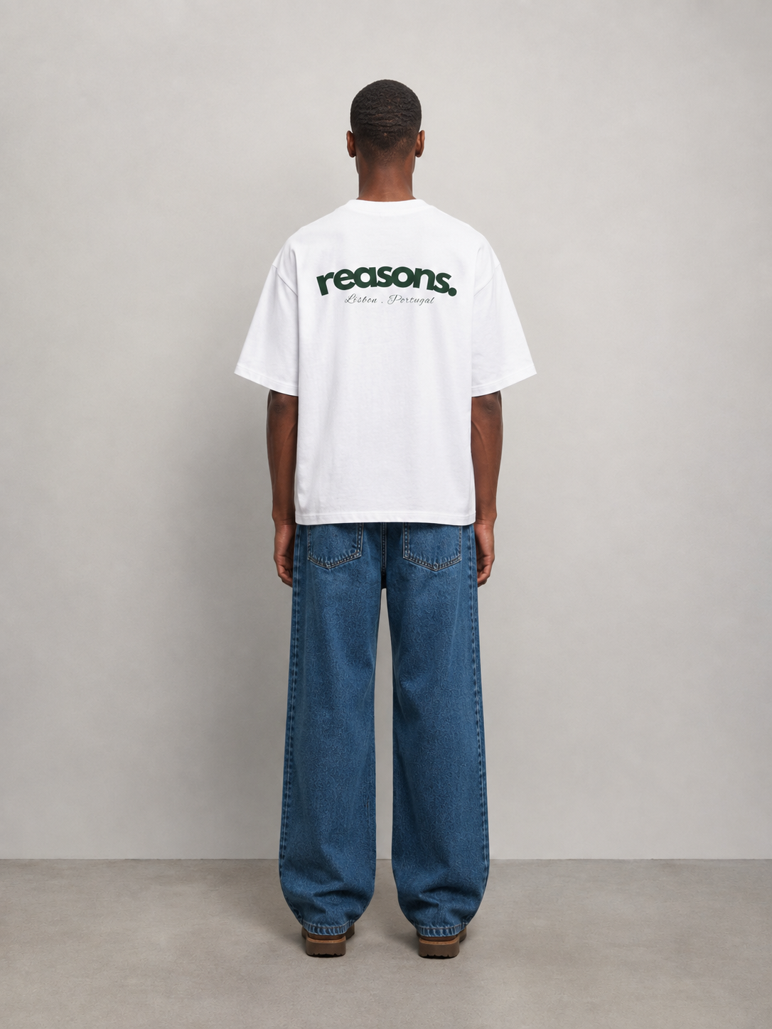 signature t-shirt : white & green
