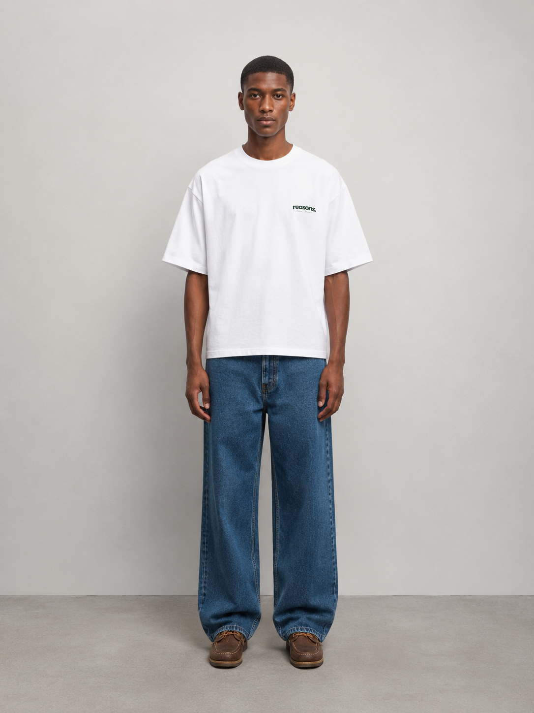 signature t-shirt : white & green
